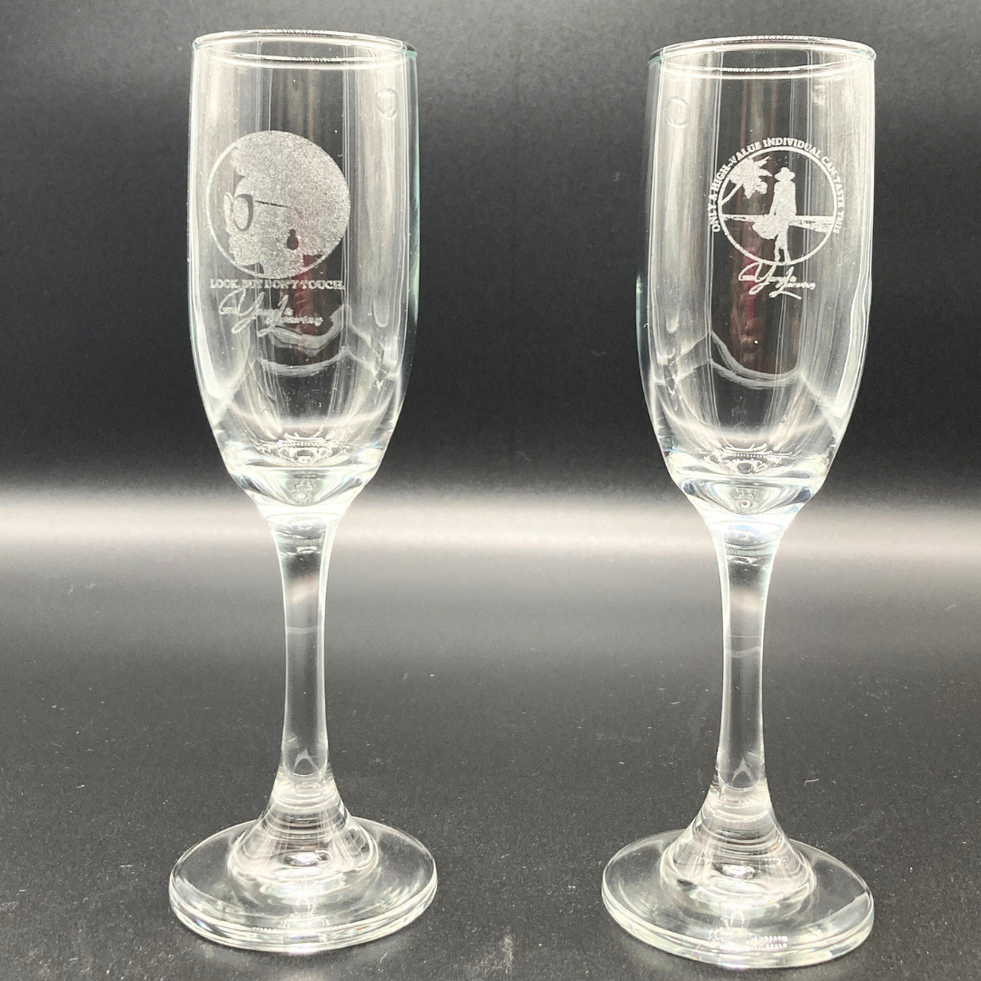 two champagne flutes